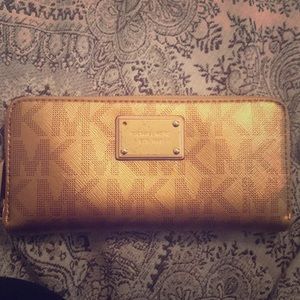 Michael Kors gold wallet